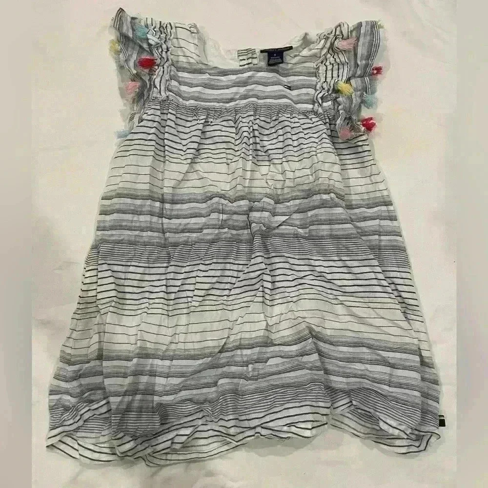 Tommy Hilfiger Girls Size 6 Dress Blue White